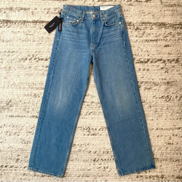 rag & bone The Shea High-Rise Straight Rigid Relexed Jeans in Ithaca, Sz. 26 NWT - Picture 5 of 16